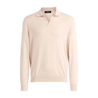 Gran Sasso V-neck Knitwear, male, Beige, Size: XL Tennis Belt Bag