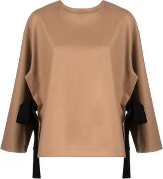 Erika Cavallini Semi Couture Nara Wool Blend Blouse