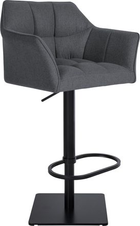 Clp Clp - Taburete De Bar Damaso Funda De Fieltro Gris Negro