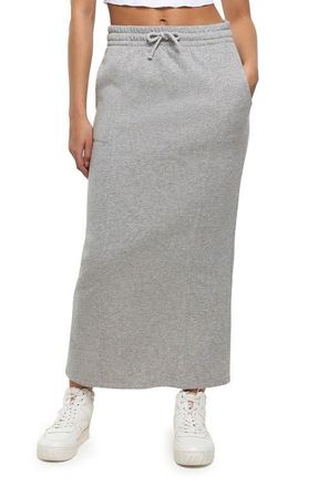 River Island Marl Sweat Midi Skirt in Grey at Nordstrom, Size Large