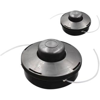 OEM Set Di 2 Testine Di Ricambio Universali Per Decespugliatori A Benzina A Doppio Filo M10 X 1.25 (nere) -crezuo
