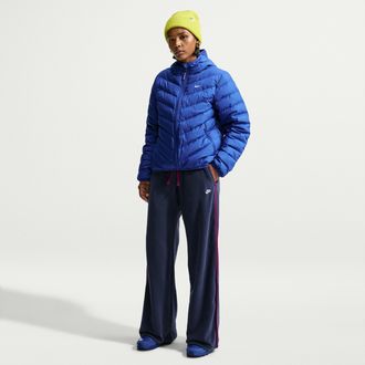 Nike Womens Nike Sportswear Therma-FIT Mid-Rise Open-Hem Pants in Blue | IX7018-410