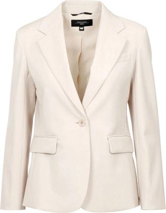 Max Mara Max Mara Weekend Jassen Sand - Dames - Blazers - Beige - L - Wol - Jassen