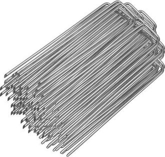 OEM Paquete De 200 Anclajes De Suelo Resistentes Para Vallas De Jard&iacute;n No Tejidas Y Sin C&eacute;sped (2,54200 Mm) - Jusch