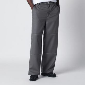 Ami Grey wool canvas workwear trousers