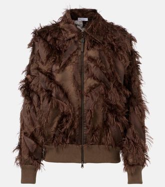 Brunello Cucinelli Feather-trimmed jacket