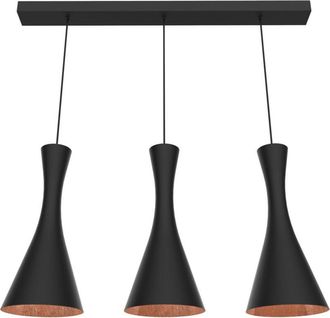 Lumicom Jaqueline L&aacute;mpara De Techo Lineal Negro Hoja