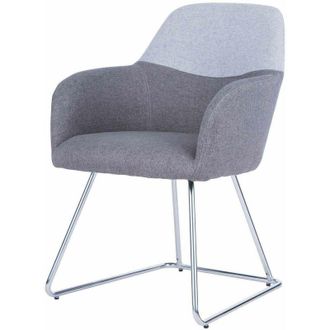 Dmora Silla De Oficina Dmioni, Silla De Espera Con Reposabrazos Para Oficina, Silla De Espera Ergon&oacute;mica, 62x57h83 Cm, Gris - Dmora
