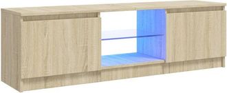 vidaXL TV Cabinet with LED Lights Sonoma Oak 120x30x36 cm vidaXL
