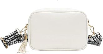 Generic Womens PU Leather Crossbody Shoulder Bag with Adjustable Strap, Small Handbags for Daily Use, Travel, Work & Shopping, Ladies Phone Purse (8923 White)