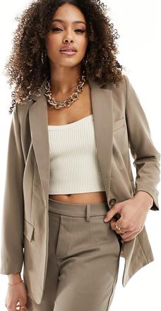 Object Blazer sartoriale tortora in coordinato-Marrone