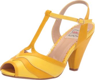 Bettie Page Women's BP403-VIO Vintage Retro Pump – Comfort Toe Cushion, Pinup Style Heels