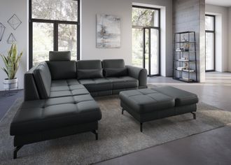 Sit&more Ecksofa »Bendigo L-Form« inklusive Sitztiefenverstellung, Bodenfreiheit 12 cm, in 2 Fussfarben