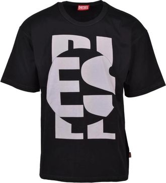 Diesel t-shirt - Heren - T-shirts - Zwart - M - Katoen - Tops