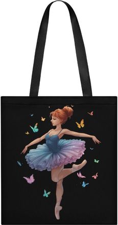 Generic Ballet Butterflies Tote Bag for Women Men Shoulder Bags Purses Pouch Handbags