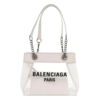 Balenciaga Pre-owned Tote Bags, female, White, Size: ONE SIZE Pre-owned Vintage Tote Bag
