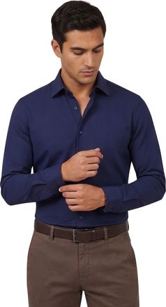 HUGO BOSS Boss Black P-Hank effen donkerblauw overhemd