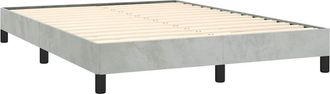 vidaXL Estructura De Cama Sin Colch&oacute;n, Gris Claro, 137x190 Cm, Terciopelo, Tama&ntilde;o Matrimonial Vidaxl