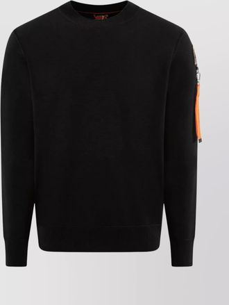 Parajumpers mens sweater with shoulder patch and zipper