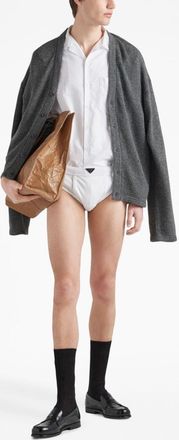 Prada Katoenen overhemd met Prada-driehoeklogo