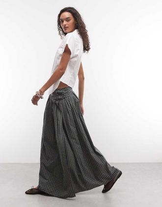Collusion maxi kilt a quadri-Multicolore