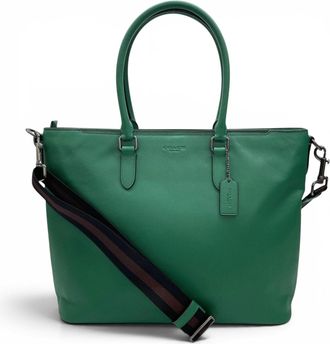 Coach Green Leather Tote Bag (Pre-Owned)