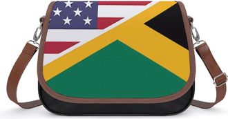 Generic Jamaica U.S.A. Flag Womens Crossbody Bag Fashion Shoulder Handbags Message Tote Bag with Adjustable Strap