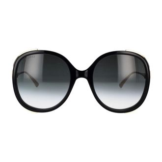 Gucci Oversized Round Sunglasses with Iconic Web Detail