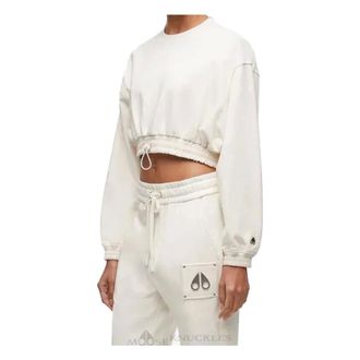Moose Knuckles Sweatshirts, female, White, Size: S M12Ms630 Sweatshirt