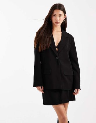 Object Blazer boyfriend sartoriale nero in coordinato