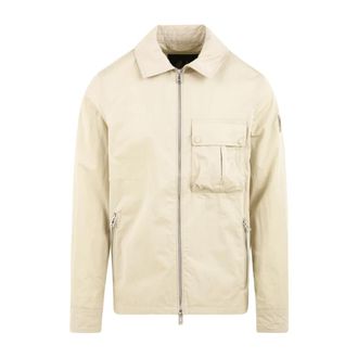 Belstaff Beige Drome Shirt met Waterafstotende Afwerking - Heren - Zomerjassen - Beige - S - Katoen - Jassen