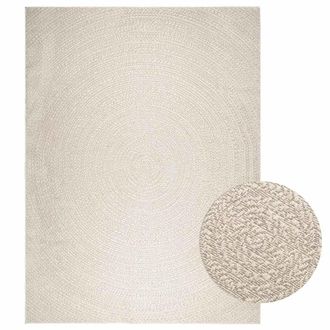 Berkfield Home Rug ZIZUR Cream 240x340 cm Jute Look Indoor & Outdoor | Size: Medium