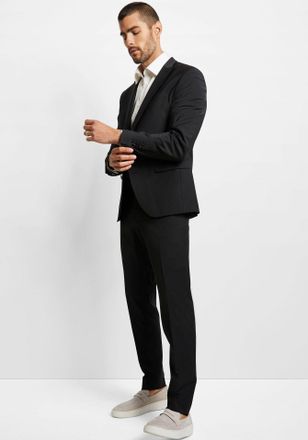 Cinque Anzug CINQUE CICASTELLO, Herren, Gr. 46, N-Gr, schwarz, Web, Obermaterial: 53% Polyester, 43% Schurwolle, 4% Elasthan, unifarben, Basic, Anz&uuml;ge Anzug,