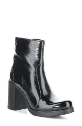 FLY London Siju Block Heel Bootie in 000 Black at Nordstrom Rack, Size 9-9.5Us / 40Eu