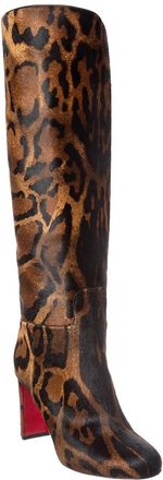 Christian Louboutin Loo Botta 85 Haircalf Knee-High Boot