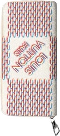Louis Vuitton Pre-owned Zippy Wallet Vertical Damier Spray Long Wallet - Dames - Vintage Accessoires - Wit - ONE Size - Leer - Vintage