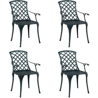 vidaXL Vidaxl - Silla De Jard&iacute;n Verde 61 X 60.5 X 93cm Aluminio