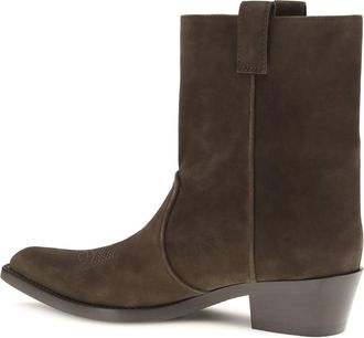 Khaite Womens Ankle Boots Clive Ebony Calf Leather