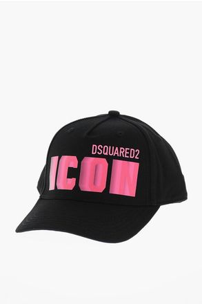 Dsquared2 ICON Solid Color Baseball Cap with Fluorescent Print size One Size