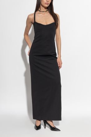 Versace Dress With Shoulder Straps, Womens, Black