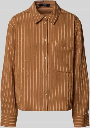 Mango Hemdbluse mit Strasssteinbesatz Modell PUNA in Camel, Gr&ouml;&szlig;e XL