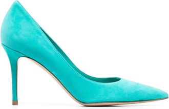 Le Silla Eva 80mm suede pumps - women - Suede/Rubber/Calf Leather/Calf Leather - 41 - Green