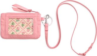 Vera Bradley Zip ID Pouch with Breakaway Lanyard in Mauve Glow at Nordstrom