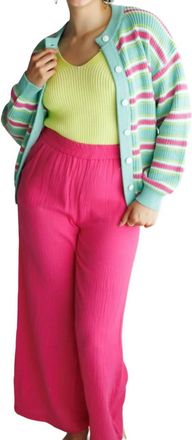 FRNCH Aymie Woven Pant In Fuchsia