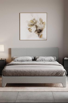 Home Discount Vida Designs Victoria Bed Frame & Gel Memory Foam Spring Mattress in Light Grey | Size: Double