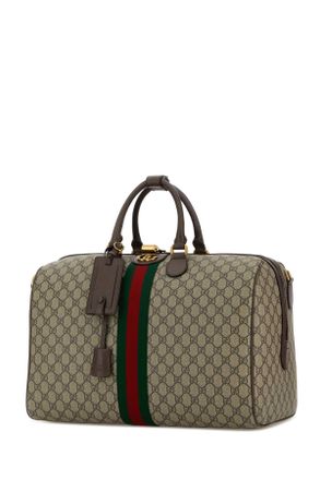 Gucci Mens Printed Canvas Travel Bag Oldbebnacerovrv Borse Da Viaggio