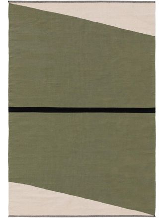 benuta Alfombra de algod&oacute;n verde 160x230