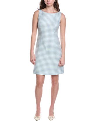 Oscar De La Renta Silk-Lined Wool-Blend Sheath Dress