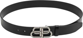 Balenciaga BB Large Riem 35mm - Heren - Riemen - Zwart - 95 CM - Leer - Accessoires