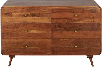 Maisons du monde C&oacute;moda de madera de acacia con 6 cajones 130 cm